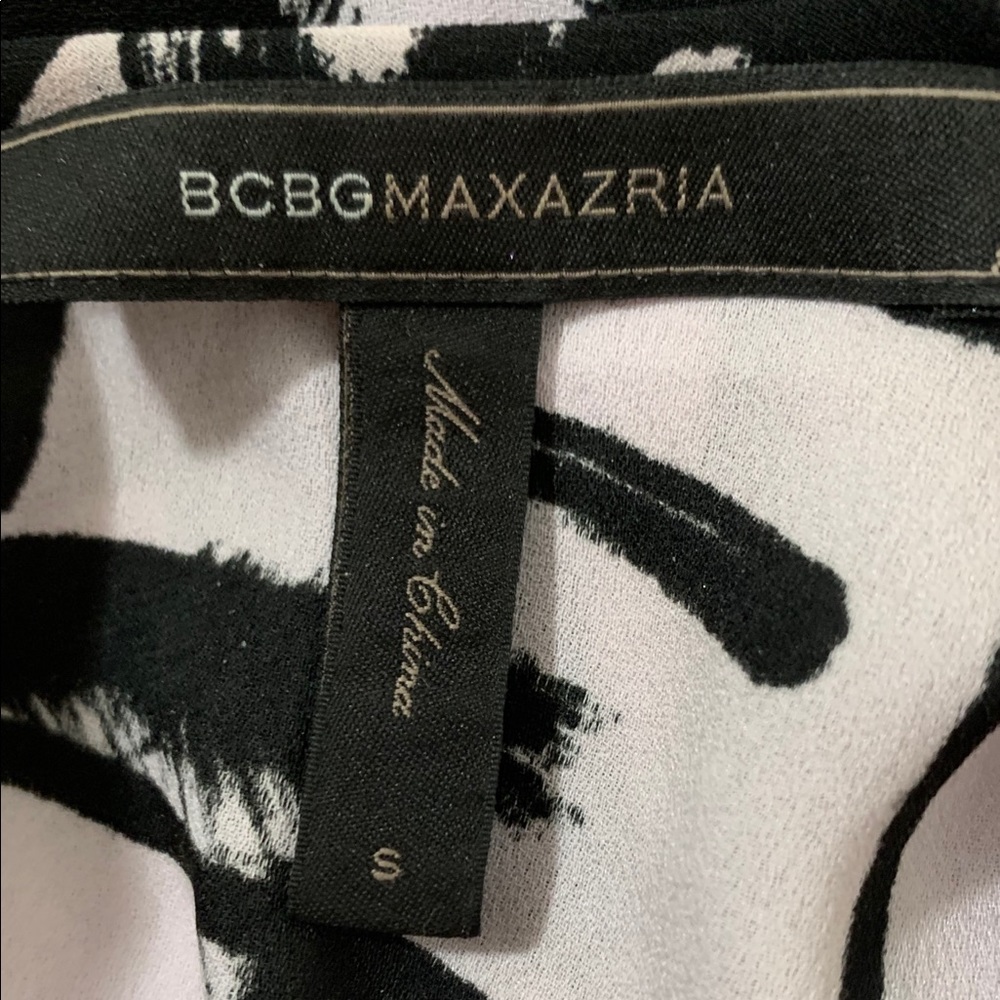 BCBGMaxAzria Black and White Midi Dress - Picture 6 of 8